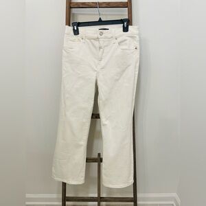 Brand New Banana Republic Bootcut Cropped White Jeans